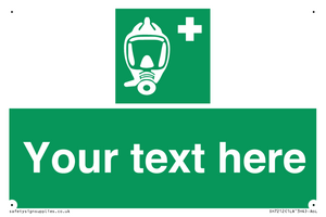 Custom sign safe condition Emergency escape breathing device